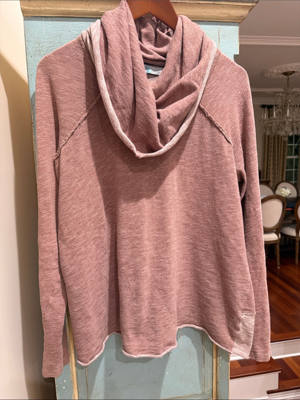 Free People FP Beach Cocoon Cowl Neck Pullover Mauve M/L